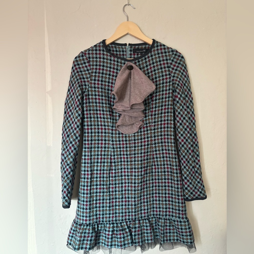 ISABEL MARANT PLAID/TWEED DRESS
